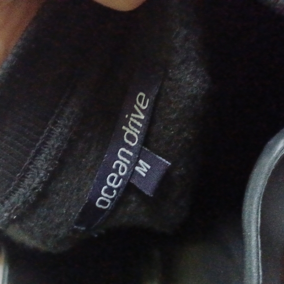 Ocean drive Oversized snake skin pattern sweatshirt, black & brown,  M, cozy - Picture 5 of 8